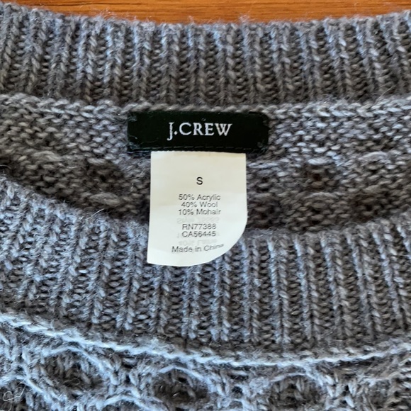 Grey J Crew Cable Knot Sweater - Picture 3 of 6